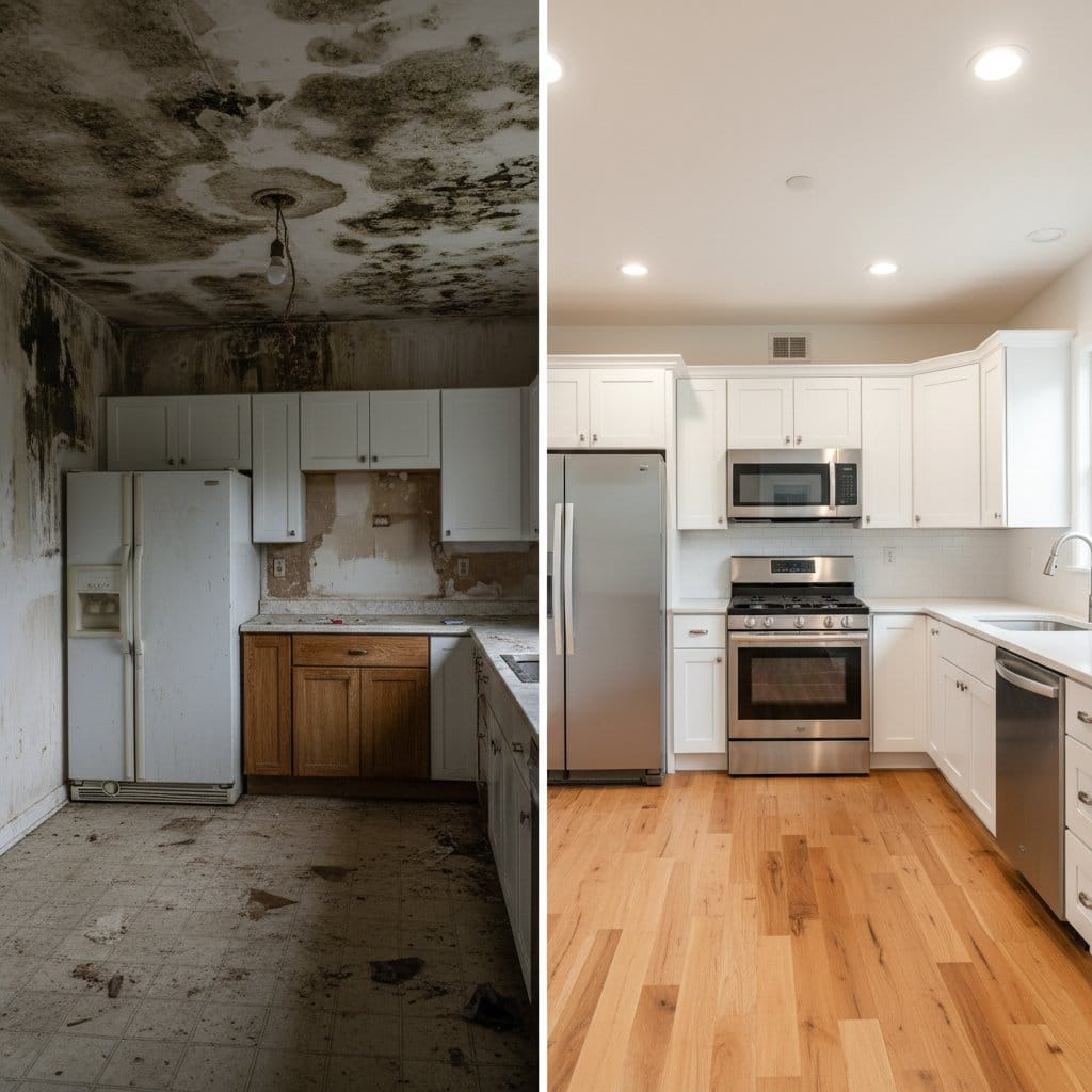 Mold Inspection & Moisture Assessment restoration — home kitchen of colonial residence in Upper Saddle River, NJ
